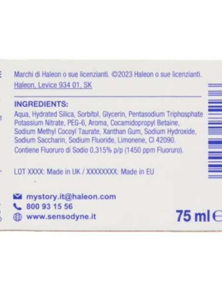 Sensodyne Dentifricio - 75ml - Complex Daily Care - Per Denti Sensibili